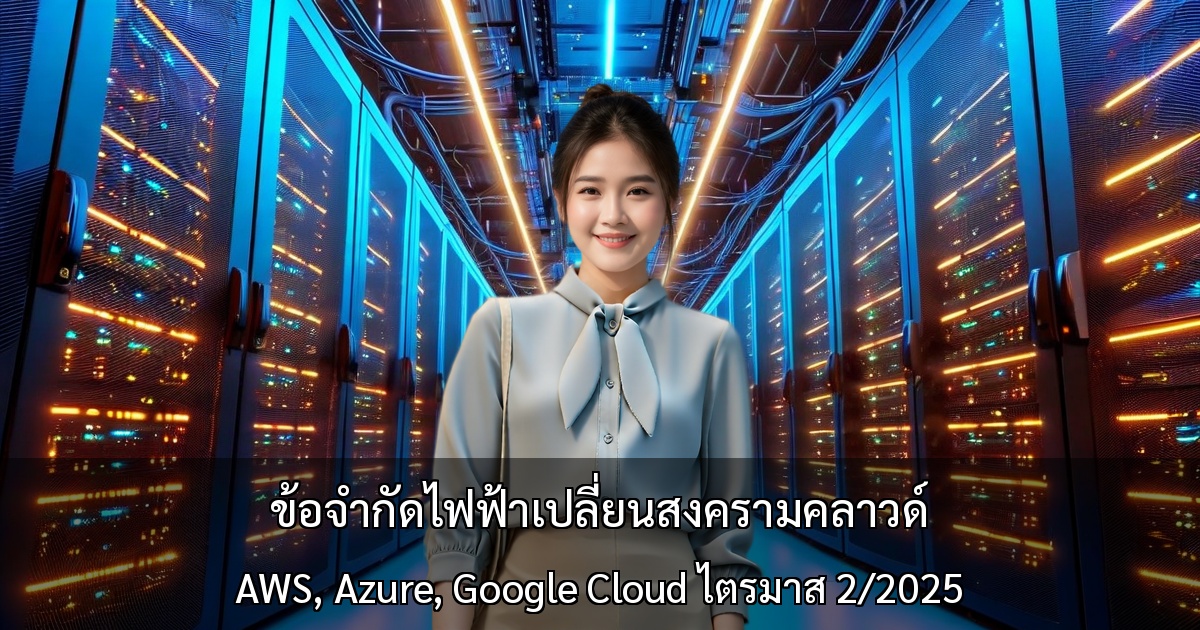 ข้อจำกัดด้านไฟฟ้าเปลี่ยนแปลงสงครามคลาวด์ ～ AWS, Azure, Google Cloud เผยความจริงการเติบโตไตรมาส 2 ปี 2025 ～