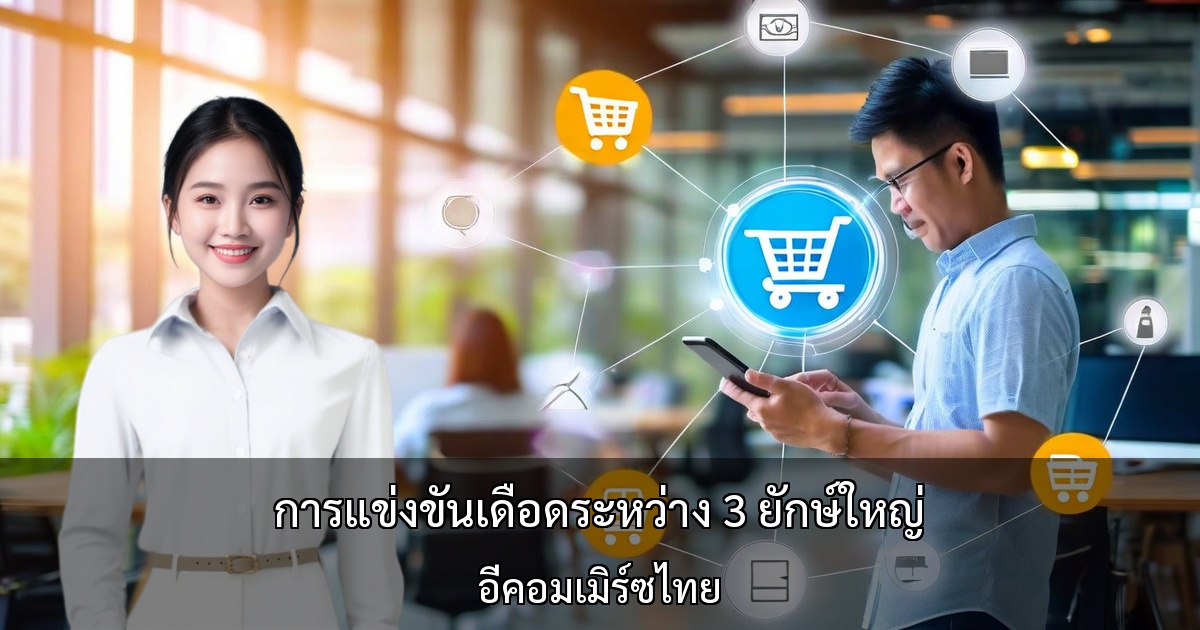 การแข่งขันเดือดระหว่าง 3 ยักษ์ใหญ่อีคอมเมิร์ซไทย Shopee・Lazada・TikTok Shop เปลี่ยนตลาด 1 ล้านล้านบาท