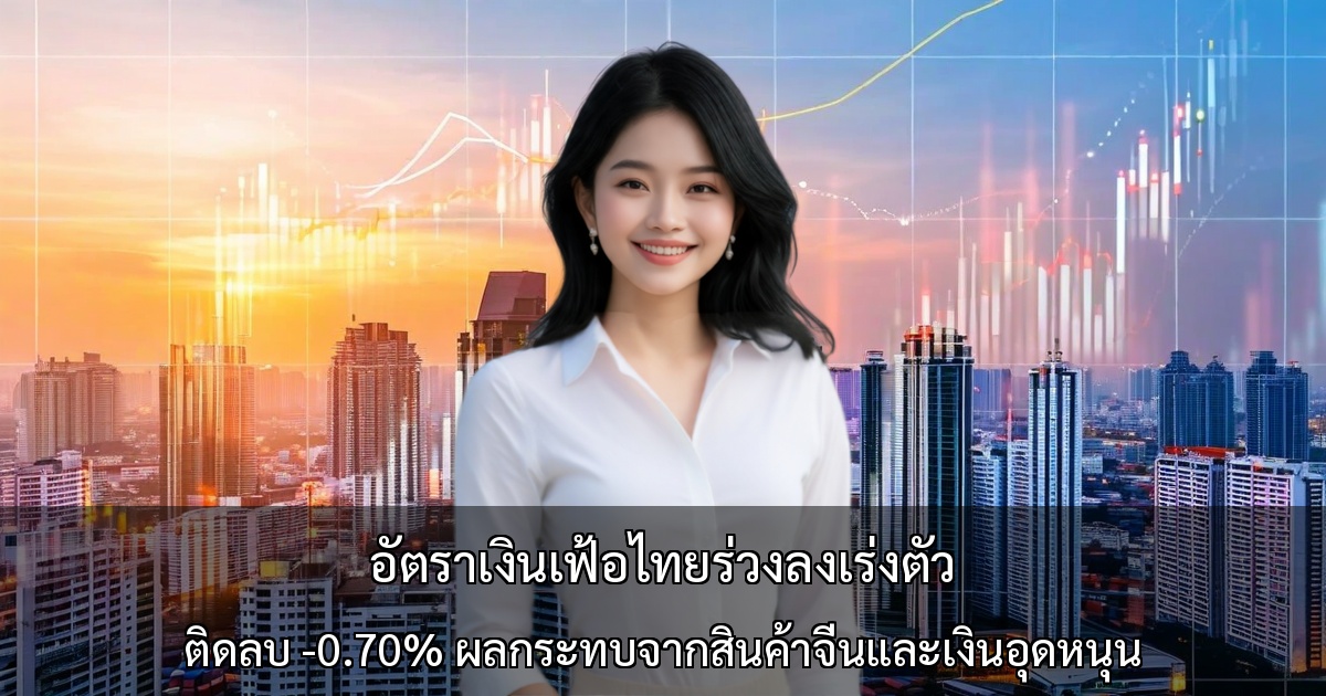 อัตราเงินเฟ้อไทยร่วงลงเร่งตัว ～ติดลบ -0.70% ผลกระทบจากสินค้าจีนและเงินอุดหนุนรัฐบาลทำให้อยู่ในแดนลบติดต่อกัน～