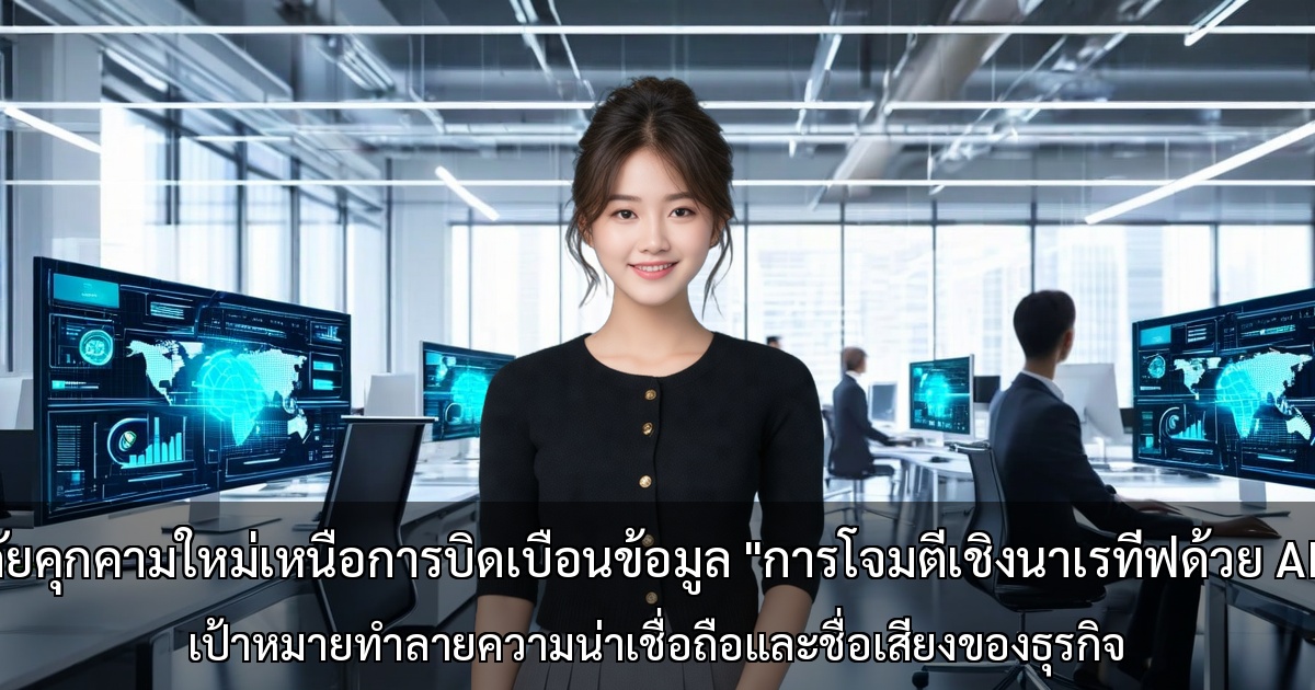 ภัยคุกคามใหม่เหนือการบิดเบือนข้อมูล "การโจมตีเชิงนาเรทีฟด้วย AI" ～เป้าหมายทำลายความน่าเชื่อถือและชื่อเสียงของธุรกิจด้วยการบิดเบือนข้อมูลที่ซับซ้อน～