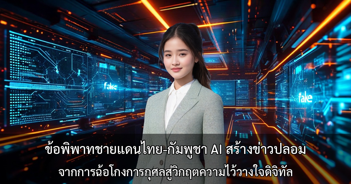 ข้อพิพาทชายแดนไทย-กัมพูชา AI สร้างข่าวปลอมแทรกซึม