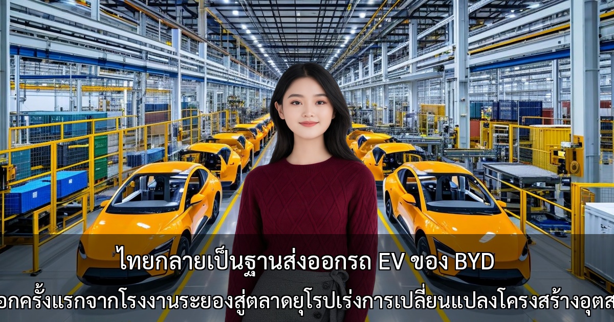 ไทยกลายเป็นฐานส่งออกรถ EV ของ BYD ～การส่งออกครั้งแรกจากโรงงานระยองสู่ตลาดยุโรปเร่งการเปลี่ยนแปลงโครงสร้างอุตสาหกรรม～