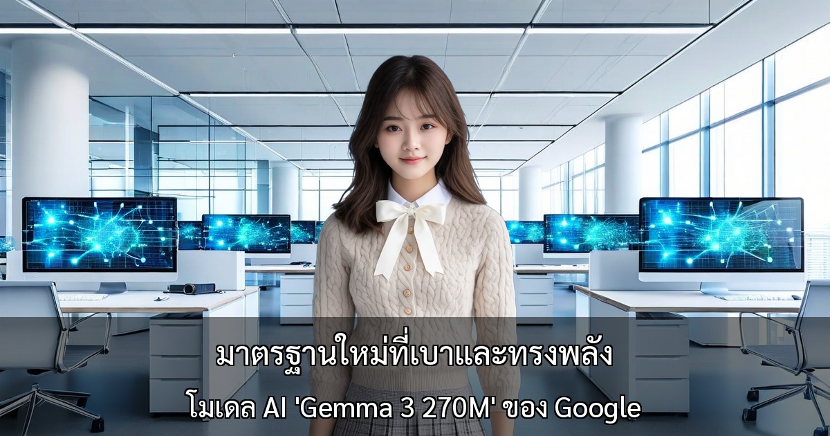 มาตรฐานใหม่ที่เบาและทรงพลัง ~ โมเดล AI โอเพนซอร์ส "Gemma 3 270M" ของ Google ส่งเสริมการนำ AI มาใช้ในวิสาหกิจขนาดกลางและย่อม
