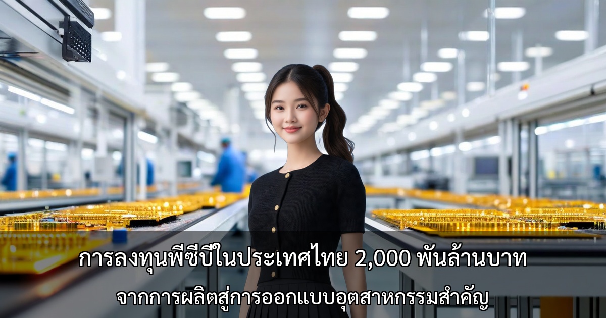 การลงทุนพีซีบีในประเทศไทย 2,000 พันล้านบาท ～จากการผลิตสู่การออกแบบอุตสาหกรรมสำคัญ～