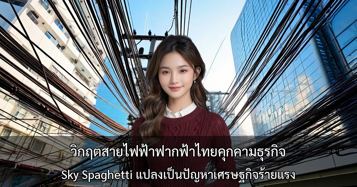 วิกฤตสายไฟฟ้าฟากฟ้าไทยคุกคามธุรกิจ ～ Sky Spaghetti แปลงเป็นปัญหาเศรษฐกิจร้ายแรง～