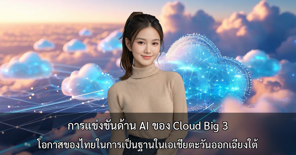 การแข่งขันด้าน AI ของ Cloud Big 3 ～โอกาสของไทยในการเป็นฐานในเอเชียตะวันออกเฉียงใต้～
