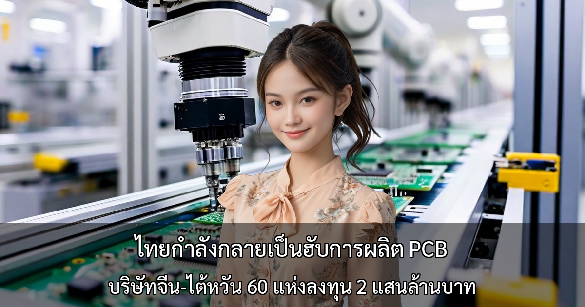 ไทยกำลังกลายเป็นฮับการผลิต PCB～บริษัทจีน-ไต้หวัน 60 แห่งลงทุน 2 แสนล้านบาท