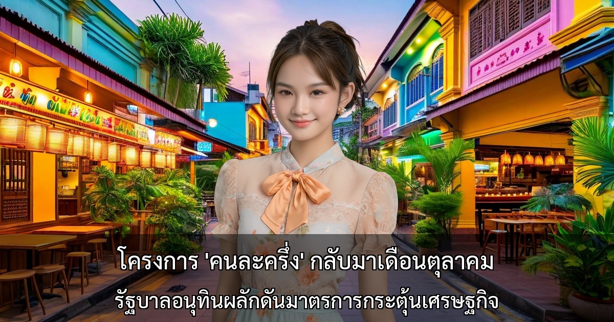 โครงการ "คนละครึ่ง" กลับมาเดือนตุลาคม ～ รัฐบาลอนุทินผลักดันมาตรการกระตุ้นเศรษฐกิจ～