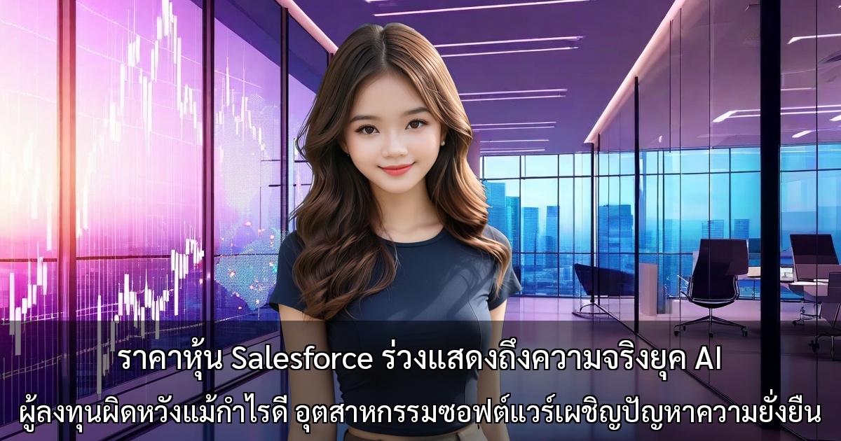 ราคาหุ้น Salesforce ร่วงแสดงถึงความจริงยุค AI ～ผู้ลงทุนผิดหวังแม้กำไรดี อุตสาหกรรมซอฟต์แวร์เผชิญปัญหาความยั่งยืน