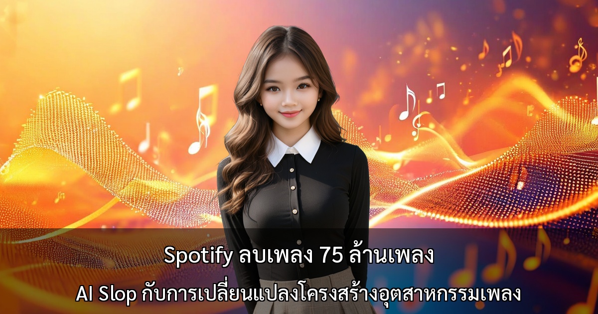 Spotify ลบเพลง 75 ล้านเพลง ～ AI Slop กับการเปลี่ยนแปลงโครงสร้างอุตสาหกรรมเพลง～