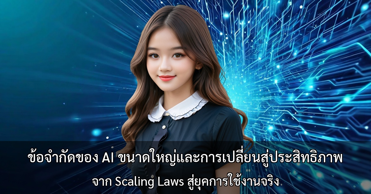 ข้อจำกัดของ AI ขนาดใหญ่และการเปลี่ยนสู่ประสิทธิภาพ ～จาก Scaling Laws สู่ยุคการใช้งานจริง～
