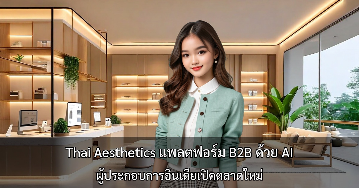 Thai Aesthetics แพลตฟอร์ม B2B ด้วย AI ～ผู้ประกอบการอินเดียเปิดตลาดใหม่～