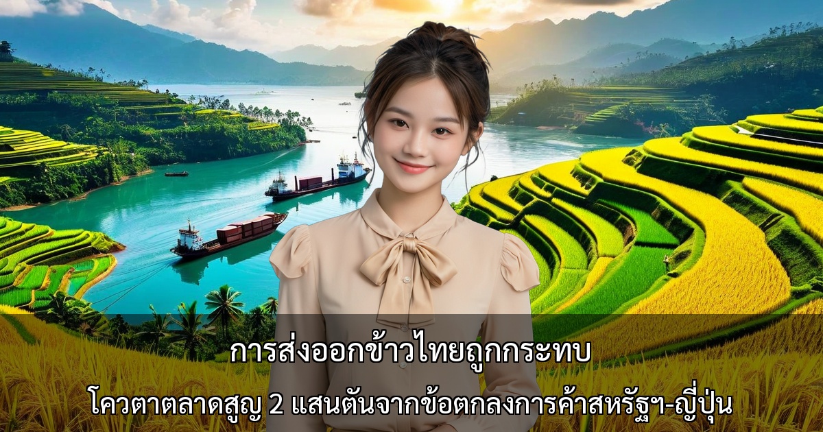 การส่งออกข้าวไทยถูกกระทบ ~ โควตาตลาดสูญ 2 แสนตันจากข้อตกลงการค้าสหรัฐฯ-ญี่ปุ่น