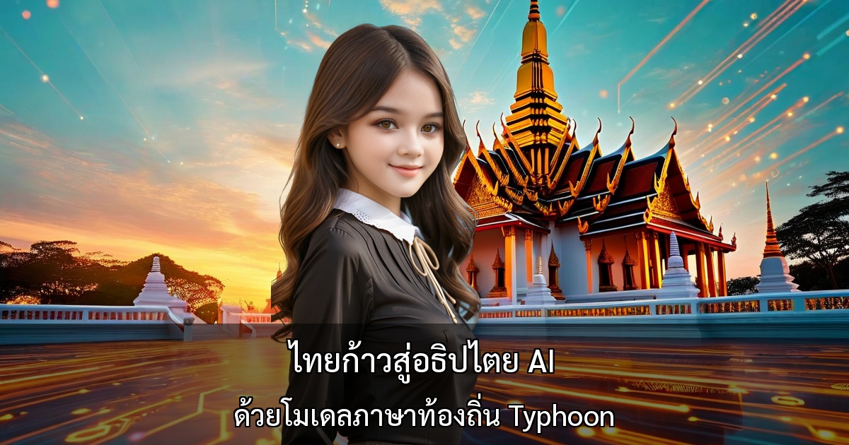 ไทยก้าวสู่อธิปไตย AI ด้วยโมเดลภาษาท้องถิ่น Typhoon