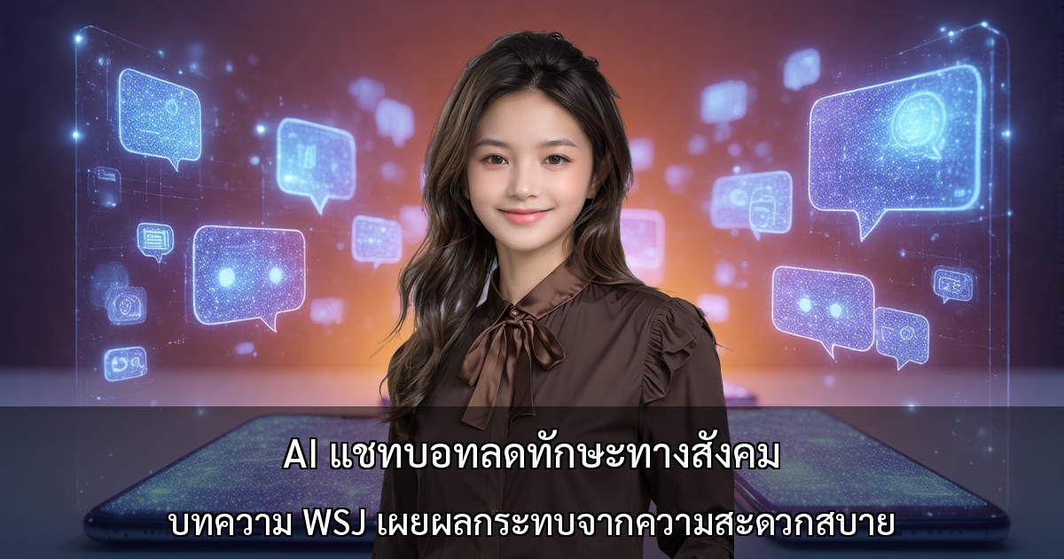 AI แชทบอทลดทักษะทางสังคม