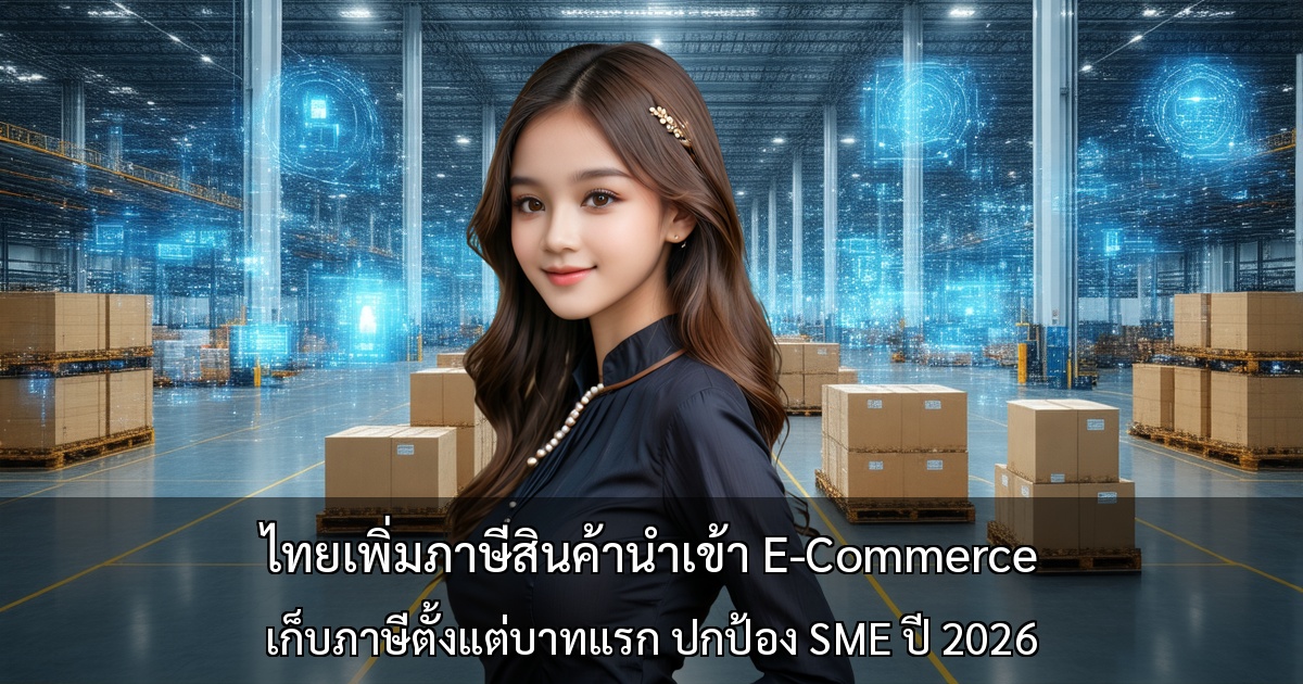 ไทยเพิ่มภาษีสินค้านำเข้า E-Commerce ～เก็บภาษีตั้งแต่บาทแรก ปกป้อง SME ปี 2026～