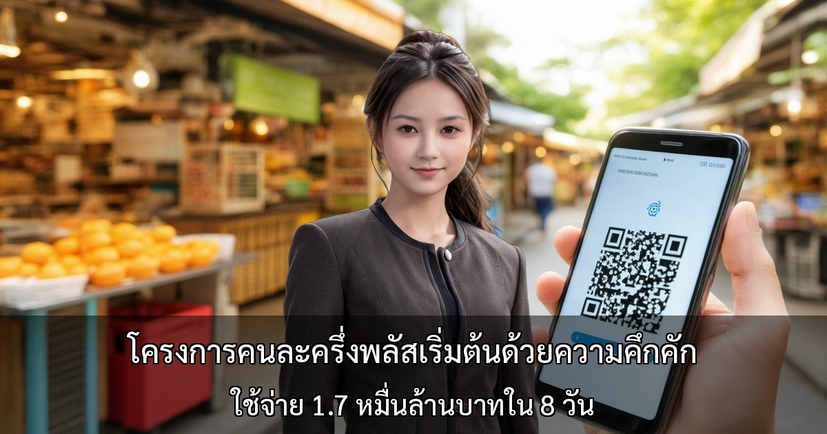 โครงการคนละครึ่งพลัสเริ่มต้นด้วยความคึกคัก ใช้จ่าย 1.7 หมื่นล้านบาทใน 8 วัน