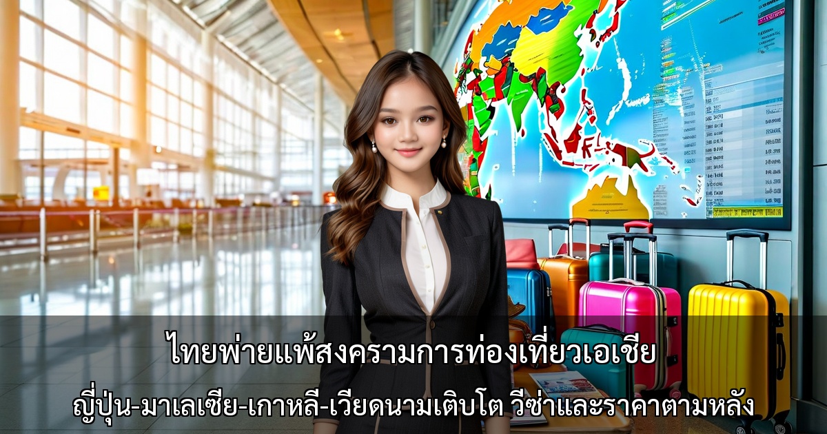 ไทยพ่ายแพ้สงครามการท่องเที่ยวเอเชีย ～ญี่ปุ่น-มาเลเซีย-เกาหลี-เวียดนามเติบโต วีซ่าและราคาตามหลัง～