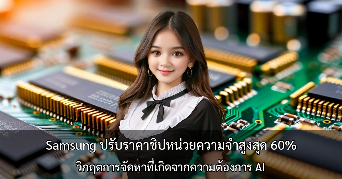 Samsung ปรับราคาชิปหน่วยความจำสูงสุด 60% ~ วิกฤตการจัดหาที่เกิดจากความต้องการ AI