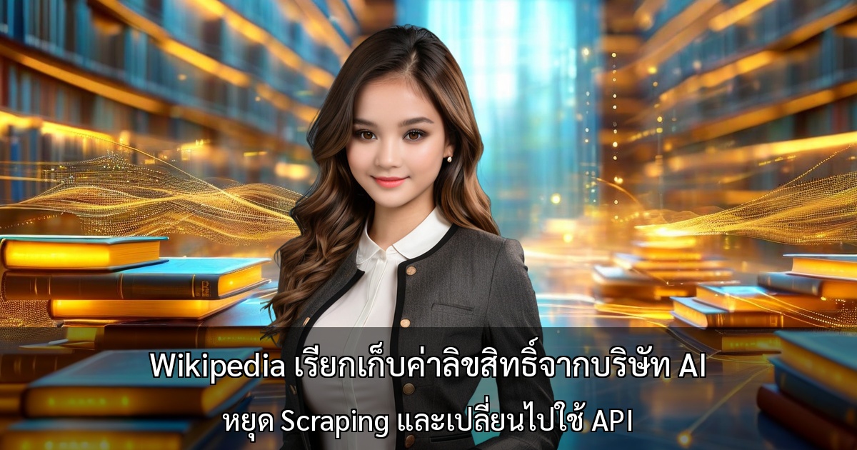 Wikipedia เรียกเก็บค่าลิขสิทธิ์จากบริษัท AI หยุด Scraping และเปลี่ยนไปใช้ API