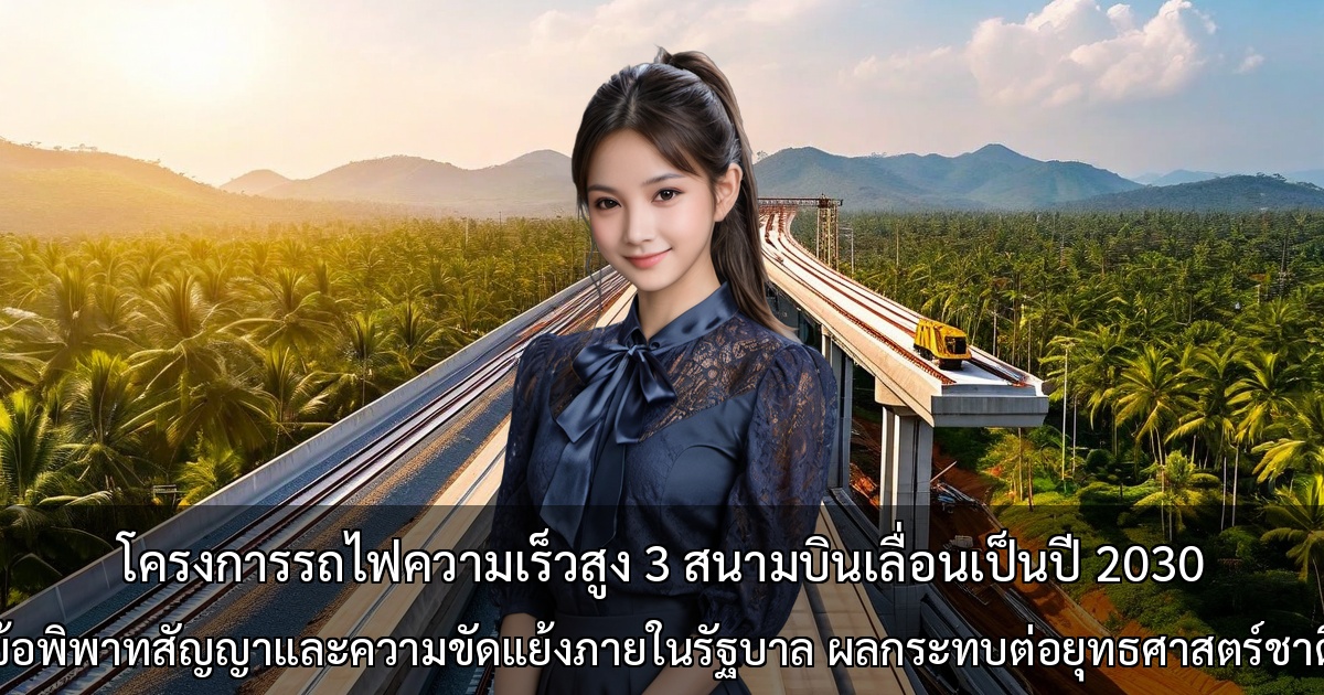 โครงการรถไฟความเร็วสูง 3 สนามบินเลื่อนเป็นปี 2030 - ข้อพิพาทสัญญาและความขัดแย้งภายในรัฐบาล ผลกระทบต่อยุทธศาสตร์ชาติ