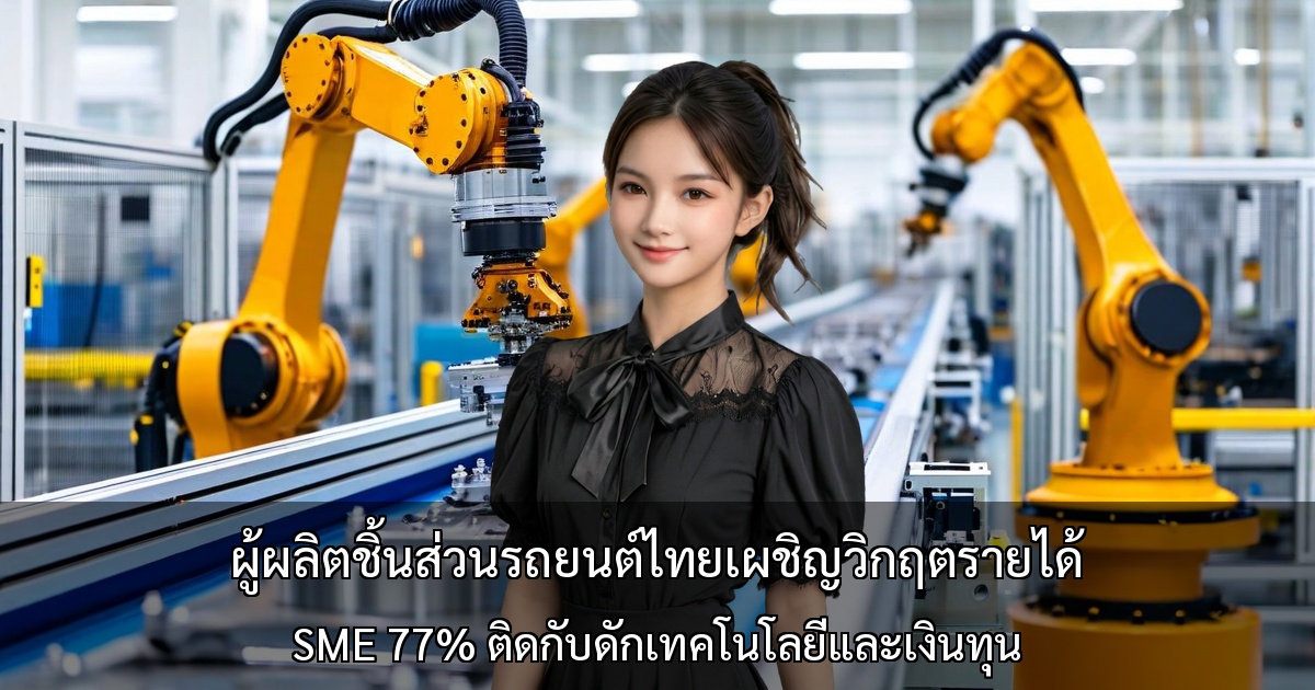 ผู้ผลิตชิ้นส่วนรถยนต์ไทยเผชิญวิกฤตรายได้ ～SME 77% ติดกับดักเทคโนโลยีและเงินทุน～