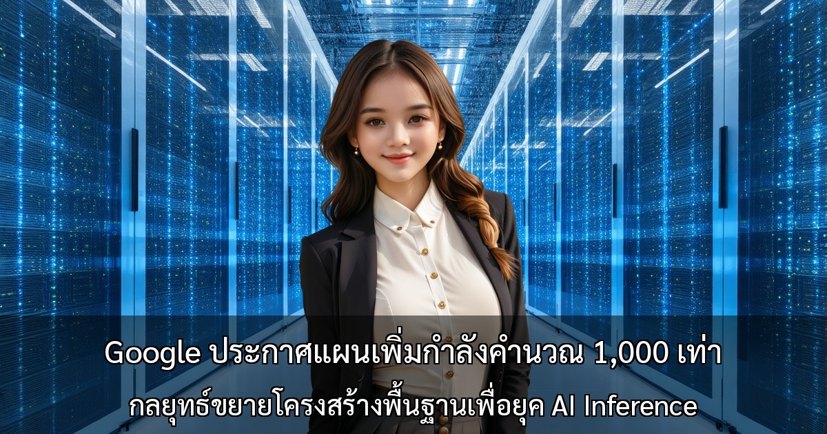 Google ประกาศแผนเพิ่มกำลังคำนวณ 1,000 เท่า～กลยุทธ์ขยายโครงสร้างพื้นฐานเพื่อยุค AI Inference