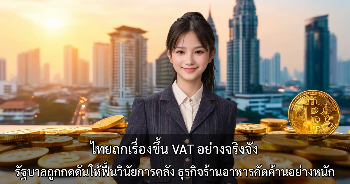 ไทยถกเรื่องขึ้น VAT อย่างจริงจัง - รัฐบาลถูกกดดันให้ฟื้นวินัยการคลัง ธุรกิจร้านอาหารคัดค้านอย่างหนัก
